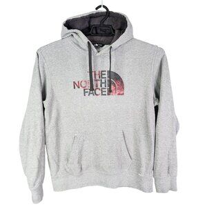 Mens Grey The North Face Hoodie Sweatshirt Drawstring Long Sleeve Size M